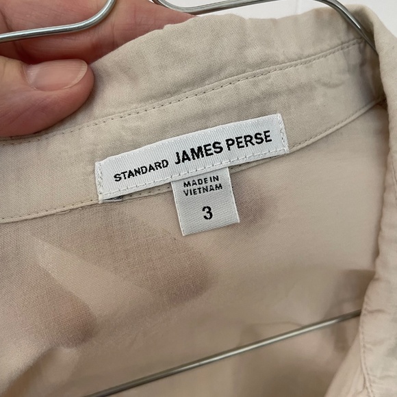 James Perse 3/4 sleeve Button Up Shirt Size 3 - Picture 4 of 7
